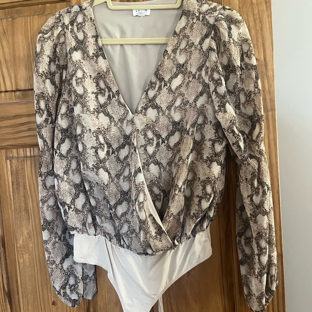 Snake Print Wrap body suit